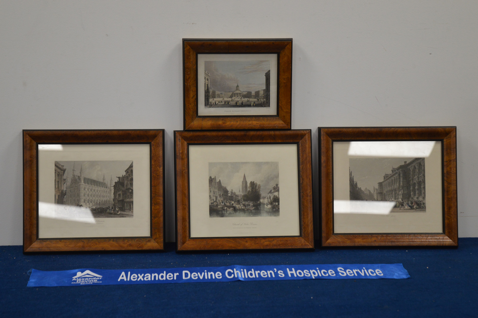 Four steel line engravings, in elm frames, the largest 26cm x 30cm (4) IMPORTANT! REGARDING