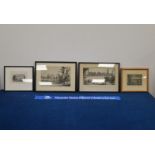 A collection of framed prints and etchings, of london scenes, one frame AF, the largest 39cm x