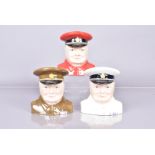 Carlton Ware, Three Winston Churchill Limited Edition Character Jugs, comprising Red Uniform 41/100,