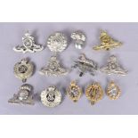 Volunteer Battalions, thirteen badges, comprising West Yorkshire 1st Vol Bn (slider), Lancashire