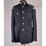 A 2nd Dragoon Guards (Queen's Bays) navy blue dress uniform, comprising No.1 Dress jacket without