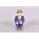 Royal Doulton Toby Jug, Sir Winton Churchill marked 'Greeting Cliff Cornell ''Famous Cornell
