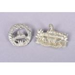 Volunteer Battalions, two badges, comprising Gloucestershire Regiment 3rd Volunteer Battalion,