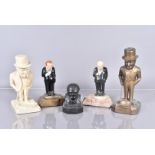 Figural Ashtrays, a group of five figural ashtrays, to include a 1940s black painted example, two