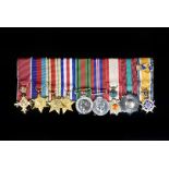A WWII and Later miniature medal group, unattributed, containing MBE 1939/45 Star, Africa Star,