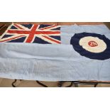 A WWII period Royal New Zealand Air Force (RNZAF) flag, dated 1943, with NZ and broad arrow, NZ