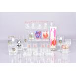 Glassware, a large collection of various sets and single items, majority with etched designs of