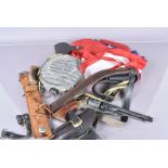 Western, a group of Western related items, including a replica revolver, holster, water flask,