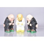 Lavatorial Humour, three WWII period ceramic money boxes in the form of Churchill with his