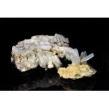 Celestite/Celestine, a group of pieces, all of different sizes and formations, all discovered in