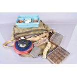A selection of Trout fishing equipment, to include a Hardy's Viscount 140, a good collection of