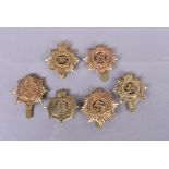 Royal Army Service Corps (RASC), six badges, comprising of a Victorian brass example with loops,