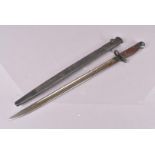 A 1907 Remington unit marked bayonet, dated 15, unit marked for possibly Royal Engineers, complete