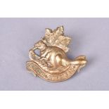 Boer War British American Squadron, King's Colonials Boer War brass badge, with beaver on scroll