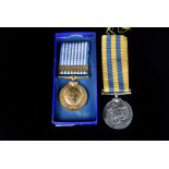 Two Korea replacement medals, the Korea medal awarded to KX876417 J W CONSITT SM RN, together with