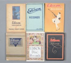 Edison Record Catalogues, Diamond Discs, 1913, 1924 and others (6) and HMV Records 1933 (1) (7)