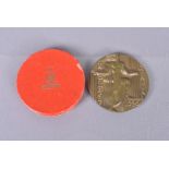 A Berlin 1936 Summer Olympics Participants medal,, design by Otto Placzek, stamped 'Guss H. Noack,