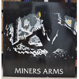 Miners Arms, single sided enamel pub sign, 92cm x 96cm