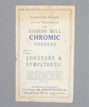 Gramophone ephemera, a 1914 HMV Celebrity catalogue, mounted in a hard cover, inscribed on flyleaf