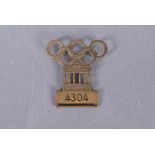 A Berlin 1936 Summer Olympics Official's badge, this scarce badge made by L.Chr.Lauer Nurnberg-