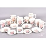 Churchill, a collection of various tableware ceramics each with the 1951-55 transfer design of