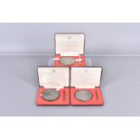 Churchill Centenary Picture medals, three Limited Edition cased medal sets by Toye, Kenning &