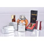 A small collection of lighters, to include a Ronson table lighter, A Polo, a Mosda Streamline 500,