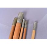 A group of five drill canes/swagger stick, one for the Queen Elizabeth Royal Canadian Engineers, the