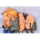 Two Mae West style life jackets, possibly from the Falkland period, one being the Mk25 Aircrew