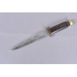 A Southern & Richardson Fighting Knife, with 17cm long double edged blade, with maker's name
