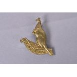 Boer War Australia Squadron, King's Colonials Boer War brass badge, with kangaroo on scroll