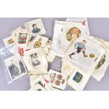 Cigarette Cards Silks and Trade Cards, various examples, silks including postcard size BDV