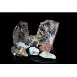 A small collection of minerals, to include Calcite, Beryl, Turquoise, Aventurine and more (parcel)