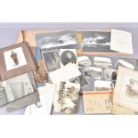 A collection of paper ephemera, to include postcards, civil and military, cigarette cards, black and