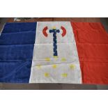 A WWII period flag of Philippe Pétain, Chief of State of Vichy France, the silk flag double sided,