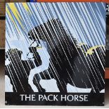 The Pack Horse, single sided enamel pub sign, 74cm x 76cm