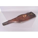 A brown leather Leg 'O' Mutton gun case, approx. 78cm long