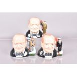 Three Manor Limited Editions 'Forces Churchill' Character Jugs, comprising Navy (14/500),