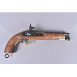 A Deactivated Victorian Tower .50 cal percussion cap pistol, with Crown VR Tower cipher to the