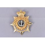 A Duke of Cambridge's Own Middlesex Regiment Victorian Officer's Helmet Plate, circa 1881-1901, a