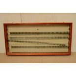 A Picture Pride Displays 00 HO or TT Gauge wall mounted front opening Display Cabinet, constructed