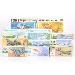 Hasegawa and Hasegawa Hales WWII and Later Military Aircraft Kits, a boxed collection 1:72 scale,