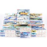 Academy and Academy Minicraft WWII Period Military Aircraft Kits, a boxed collection 1:72 scale,