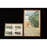 A Gallery of Framed Photographs and Prints, photos including 14" x 12" b/w of LBSCR 'Gladstone',