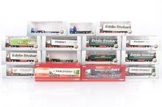Oxford Diecast and Corgi Eddie Stobart Haulage Vehicles, all cased with card sleeves or boxed 1:76