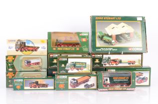 Eddie Stobart Corgi Classics Haulage and Delivery Vehicles, a boxed group, 31704 Morris 1000 van and
