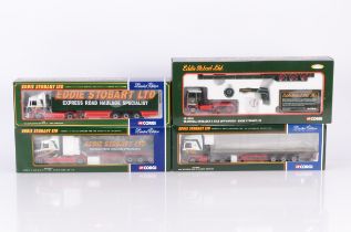 Corgi Eddie Stobart Diecast Haulage Vehicles, four boxed 1:50 scale limited edition examples,