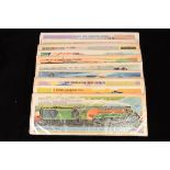 1950s Eagle Comic Train Cutaways, all displayed in bags on card backs, featuring 19th century and