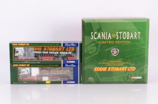 Corgi Eddie Stobart Diecast Haulage Vehicles, two boxed 1:50 scale limited edition examples, CC12901