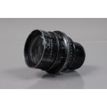 A Ross Teleros 9in f/5.5 lens, serial no 108577, barrel F-G, some paint scratches, small dings to